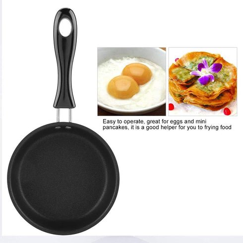 DEWIN Mini Nonstick Egg Pan Omelet Pan, 4.7” Single Serve Egg Nonstick/Skillet, Portable and Mini Nonstick Round Egg Pan for Kitchen Cooker...