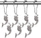 Mermaid Shower Curtain Hooks Rings - Silver Shower Curtain Hangers Rust Proof Shower Hooks for Shower Curtain, Decorative Bathroom Accessories Set...