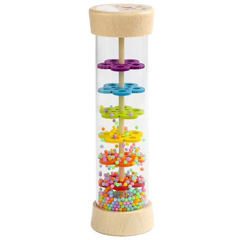 WODI Wooden Rain Stick Montessori Toys for Babies 6-12 Months,Baby Rattle Shaker Sensory Developmental Toy,Raindrops Musical Instrument Baby Music...