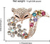 Vintage crystal rhinestones fox brooch women girl fashion personality jewelry Lapel Pin Safety Pin...