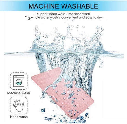 Dog Self Cooling Mat Pet Washable Summer Pads Blanket Hot Weather Sleeping Kennel Mat,Ice Silk Sleep Mat Pad Non-Toxic Breathable Sleep Bed for La...
