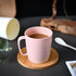 Coffee Mugs Set of 5, 10 Ounce Unbreakable Plastic Cups With Handle, 3 Basic Colors, Dishwasher Safe...