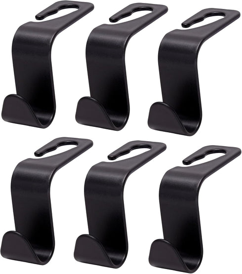 Ginsco Car Seat Headrest Hook, 4 Pack Heavy Duty ABS Auto Seat Hook Hanger Storage Organizer for Purse Coat Handbag Umbrellas, Car Accessories Uni...