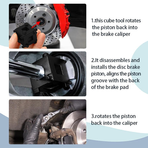 Universal Car Disc Brake Pistons, Disc Brake Piston Tool, Disc Brake Piston Remover Tool, Universal Car Vehicle Rear Drive Disc Brake Piston Remov...