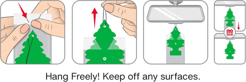 LITTLE TREES Air Fresheners Car Air Freshener. Hanging Tree Provides Long Lasting Scent for Auto or Home. Fresh Shave, 24 Air Fresheners...