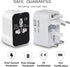 rts High Speed 25W Dual USB Universal Travel Adapter International All in One Worldwide Travel Multi Plug Adapter Cable & Wall Charger with Build ...