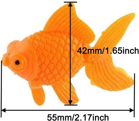 20 Pcs Fake Goldfish Artificial Orange Floating Fishes Ornament Decorations for Aquarium Fish Tank...