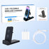 Foldable 3 in 1 Wireless Charging Station for Multiple Devices Apple,Wireless Charger for Travel,Wireless Charging Stand Compatible with iPhone 15...