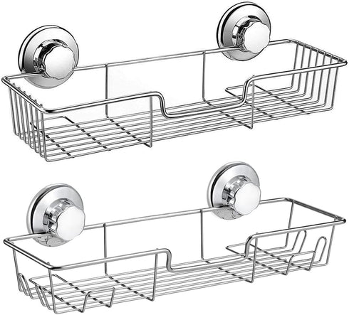 iPEGTOP Strong Suction Cup Shower Caddy Bath Shelf Storage with 4 Side Hooks, Combo Organizer Basket for Shampoo, Conditioner, Soap, Razor Bathroo...