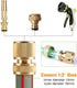 Brass Nozzle Water Spray Gun Jet Hose Nozzles Pipe High Pressure For Car,Bike,Window Cleaning Sprayer And Plants Gardening Washing (Without Pipe) ...