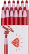 Diamond Peel-Off China Markers/Grease Pencils for Glass, Cellophane, Vinyl, Metal, Etc. (12 Pencils) (Red)...