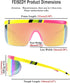FEISEDY Oversized Mirror Shield Sport 80s Sunglasses Ski Goggles Flat Top One Piece Futuristic Visor Women Men B2522...