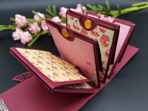 Alinacutle 3inch Mini Album Die Cut Metal Cutting Dies Paper Craft Metal Die-Cuts Handmade Album DIY Planner Scrapbooking DIY Card Metal Punch Tem...