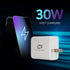 Whitestone, 30W Charger USB C Fast Charger Dual Ports Quick Charge PD Wall Charger QC 3.0 Adapter with Foldable Plug for iPhone 13 Pro Max/12 Mini...
