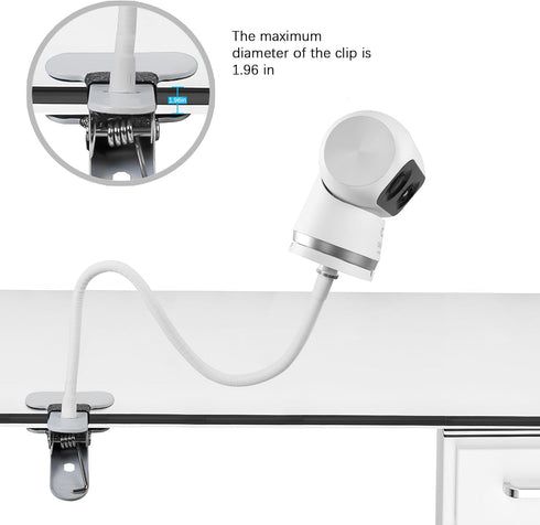 Flexible Twist Clamp Mount Compatible with Eufy Security Indoor Cam S350 Camera, Flexible Twist Gooseneck Mounting Bracket No Tools or Wall Damage...