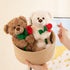 Teddy Bear Stuffed Animal with Rose, Soft Cuddly Stuffed Plush Bear, Gifts for Kids Baby Toddlers on Baby Shower, Valentine's Day (Brown with Rose...