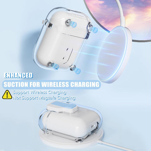 ?with Safety Lock? Clear Case for AirPods 2nd Generation Case 2019 with Cleaner Kit,Only Compatible with for Apple AirPods 2ndt Gen Wireless Charg...