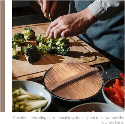 Zerodeko 1 Set 1: 12 Miniature Cooking Pot Mini Wok with Wooden Cover Miniature Kitchen Gadgets Dollhouse Cookware Accessories...