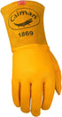 Caiman Premium Top Grain Goatskin MIG Welding Gloves, DuPont Kevlar Stitching, Unlined, 4-inch Gauntlet Cuff, Gold, Large (1869-5)...