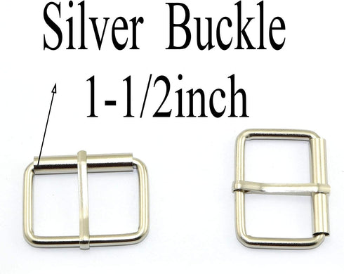 10pcs 1-1/2" Silver Belt Buckle with Roller Adjustable Rectangle Ring Tri-Glide DIY Leather Craft Garment Accessories for Shoes Backpack Clothes B...