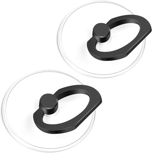 Phone Ring Holder - JCHIEN Transparent Universal Finger Grip Kickstand Cell Phone Ring Stand Holder Compatible with iPhone Samsung Smartphones 2 P...