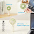 Portable Handheld Fan, Small Hand Fan with USB Rechargeable 2000mAh Battery, Dual Motor 3 Speed Cooling Fan for Camp Sport Travel...