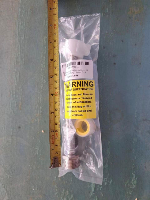 (1 pack) 6 inches Stainless Steel 7/8 male 7/8 female Extension Hose BRAIDED Solid seat with hard access Handheld Spray Hand Easy to tight with pl...