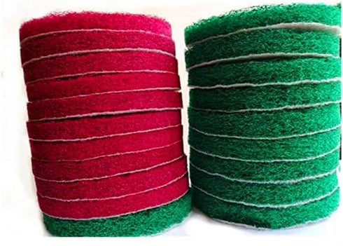 20 Pieces Scrub Pads Drill Power Brush Tile Scrubber Scouring Pads Cleaning Kit Including 2 Kinds of Abrasive Buffing Pads Replacement for Home Ki...