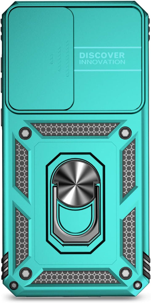 for Samsung Galaxy A35 5G Case with Camera Lens Cover HD Screen Protector, Dual Layer Military-Grade Drop Tested Magnetic Ring Holder Kickstand Pr...
