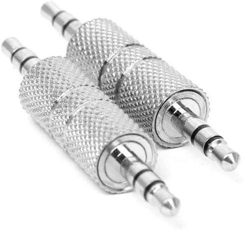 VizGiz 5 Pack 3.5mm Male to Male Coupler Extension Cable Joiner 1/8 inch TRS Stereo Audio Wire Adapter Jack Plug Connector for BT Receiver AUX-in ...