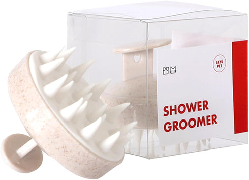 Shower Groomer - Grooming Pet Shampoo Brush, Cat Dog Hypoallergenic Bath and Massage Brush, Soft Silicone Bristles Scrubber for Puppy & Kitten, Ea...