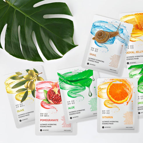 Ultimate Hydrating Face Mask Set Korean Beauty Essence Facial Sheet Mask Korea Skin Care Moisturizing 8 New flavors Skincare 8 masks in a pack Mad...