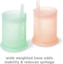 Olababy Silicone Training Cup with Straw Lid | Babies Water Drinking Cup | 6+ Mo Infant To 12-18 Months Toddler | Sippy Cup For Kids & Smoothie Cu...