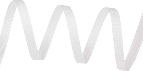 VATIN Solid 1/4" X 50 Yards White Grosgrain Ribbon Perfect for Crafts, Wedding Decor, DIY Hair Accessories, Sewing, Gift Package Wrapping and More...