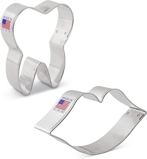 Sweet Smile/Dentist Cookie Cutters 2-Pc. Set Made in the USA by Ann Clark, Mouth, Tooth...