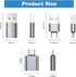 AreMe USB C Adapter (6 Pack), USB A Male to USB C Male, USB 3.0 Male to USB C Female, USB Type-C Male to USB 3.0 Female Converter Connector (Grey)...