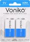 Voniko 9V Batteries - Alkaline 9V Battery 2 Pack - Ultra Long Lasting with a 7 - Year Shelf Life...