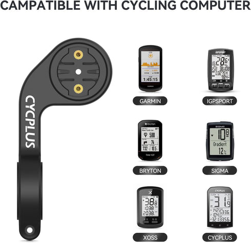CYCPLUS Cycling Out Front Bike Mount Designed for All Cycling Computer, Garmin Edge 520 530 820 830 1000 GPS and Other Normal Models Z1...