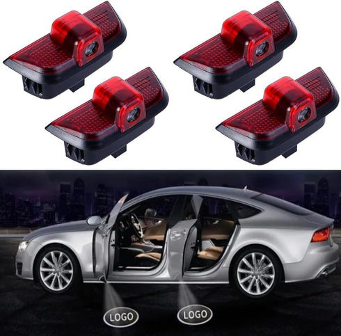 Car Led Door Logo Light Ground Courtesy Door Light Projector 4Pcs Compatible with C Class W204 C200 2008-2013 C230 C280 2008 C260 C300 2010-2014.....