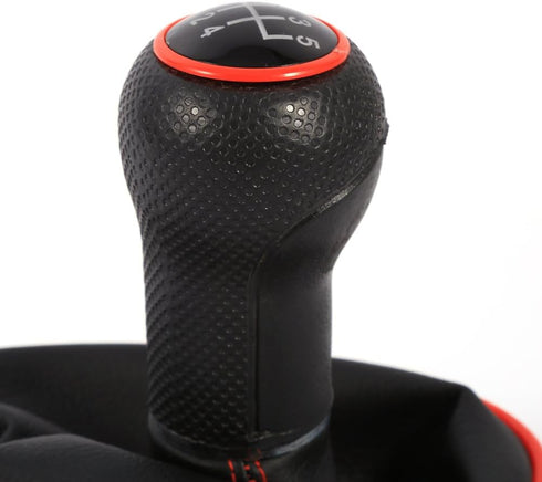EVGATSAUTO Stick Shift Knob, 5 Speed Gear Shift Knob Shifter Gaitor Boot Shift Gear for 1999-2004 Mk4 for Golf for Jetta...