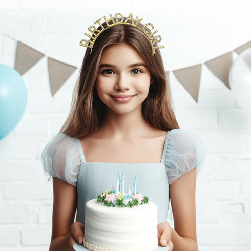 Celebratory Birthday Girl Tiara Headband for Ladies, Women, Girls, Moms, Daughters, Wives, Sisters, Aunts, Grandmothers, and Female Friends...