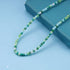 Boho Beads Choker Necklace Green and White Seed Beaded Necklace Dainty Handmade Jewelry for Women Girls Jewelry...