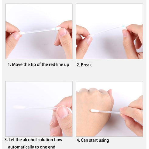150 - Rubbing Alcohol Q Tips Swabs Cotton Swabsticks Individually Wrapped for Wound Care Trave Newborn Baby Safety...