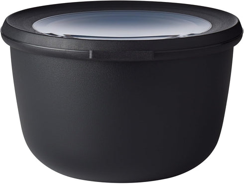 Rosti Mepal Cirqula Multi Food Storage and Serving Bowl with Lid, Tall 1 Quart, Black...