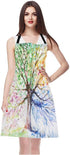 WONDERTIFY Colorful Tree Apron,Four Season Tree of Abstract Painting Bib Apron with Adjustable Neck for Men Women,Suitable for Home Kitchen Cookin...