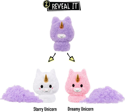 Fluffie Stuffiez Unicorn Small Collectible Feature Plush - Surprise Reveal Unboxing with Huggable ASMR Fidget DIY Fur Pulling, Ultra Soft Fluff...