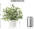 Hollyone Mini Artificial Potted Plants Fake Plants in Marble Pots, 1Pcs Plastic Eucalyptus Greenery Faux Plants for Home Office Desk Room Centerpi...