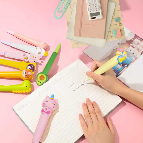 10-PCS - Cute Pens For Kids,Fun Pens,Squishy pens,Kid School Supplies,Anxiety Relief Squishies Writing Pen, Gift For Every Child Especially In Sch...