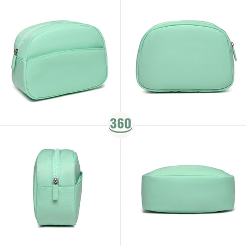 Eslcorri Small Makeup Bag Set of 2, Travel Cosmetic Bag Toiletry Purse for Women, Cute Zipper Pouch Skincare Storage Make Up Organizer Roomy Penci...