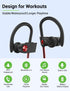 Stiive Bluetooth Headphones, 5.3 Wireless Sports Earbuds IPX7 Waterproof with Mic, Stereo Sweatproof in-Ear Earphones, Noise Cancelling Headsets f...